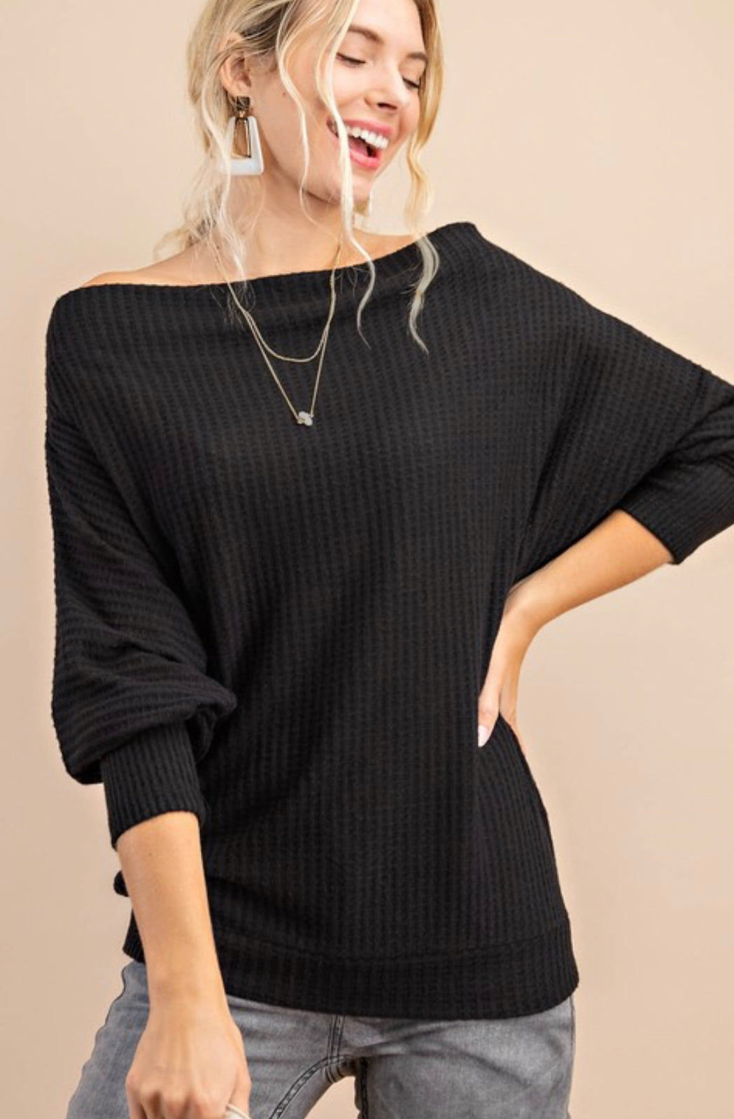 Long Dolman Cozy Cowl Neck Top